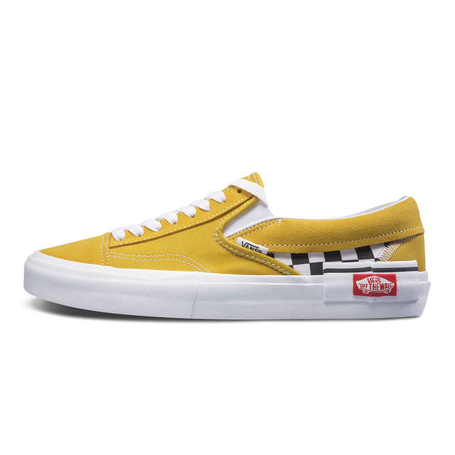 vans slip on cap yellow
