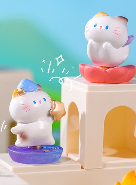 新款猫猫拾梦集转转盲盒办公室治愈系摆件潮玩手办创意节假日礼物