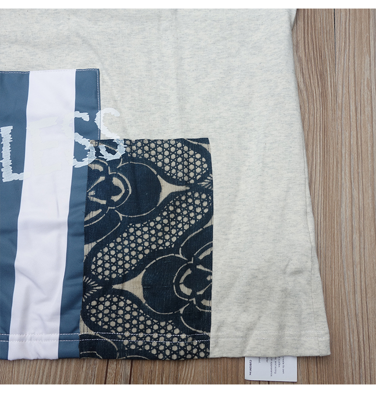 清仓 19ss JUMBO TEE  COLLAGE 拼接古布短袖圆领非visvim1 - 图0