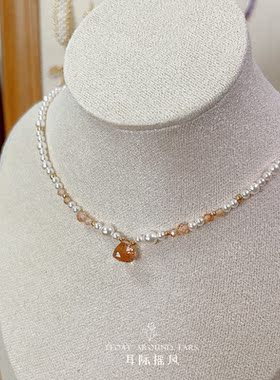 橘子糖美国14k包金施家珍珠