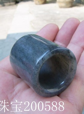 青花玉扳指把玩配饰万超珠宝