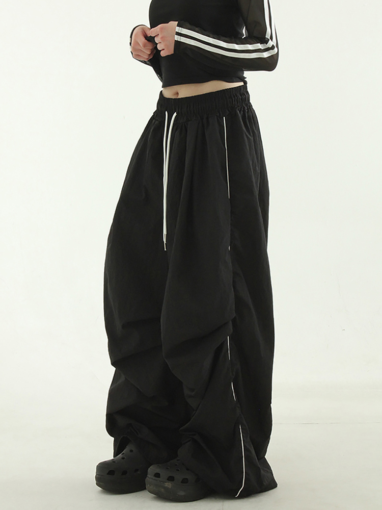 韩代23S/S paper pin tuck piping banding pants (unisex) 长裤 - 图0