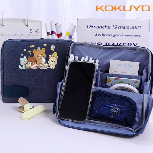 日本KOKUYO国誉HACO笔袋轻松熊DIY限定学生用高颜值文具袋大容量 - 图2