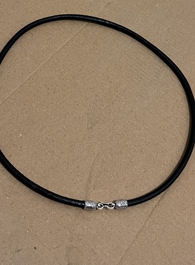 925纯银皮绳925纯银黑色