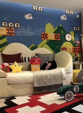 游乐场培训机构卡通壁画设计定制