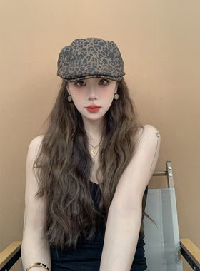 牛仔豹纹前进帽女四季可带休闲
