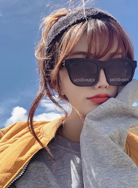 韩国字母黑色INS显瘦防紫外线