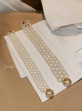 通体美国14k可水洗蕾丝珍珠