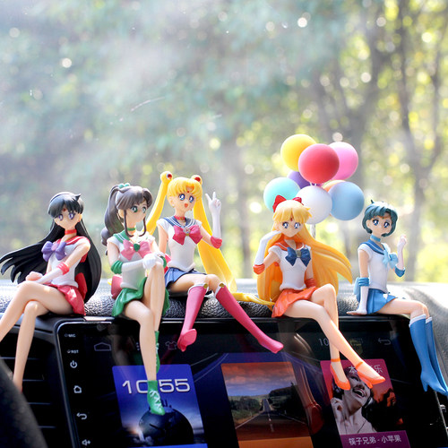 卡通可爱美少女战士动漫公仔汽车摆件创意车内中控饰品个性高档女 - 图3