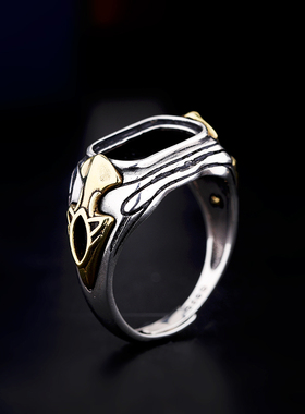 马鞍s925绿松石银饰8*13戒指空托