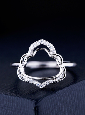 S925纯银戒指空托diy佛公戒指托