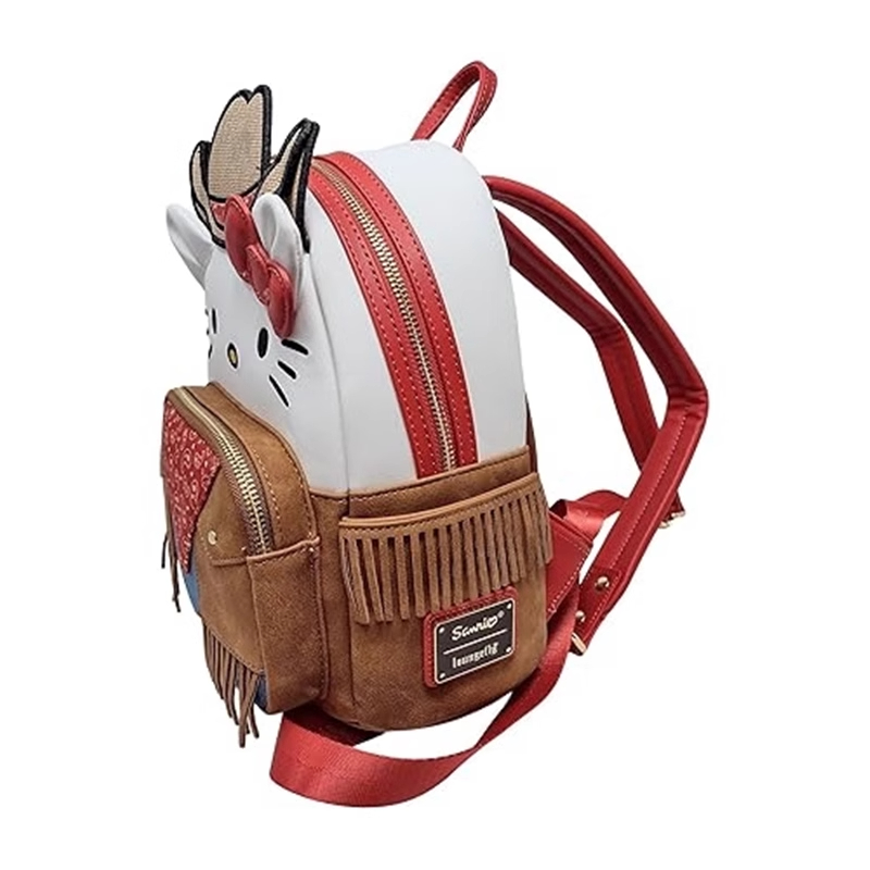 Sanrio Hello Kitty凯蒂猫西部牛仔女式三丽欧双肩背包 - 图0