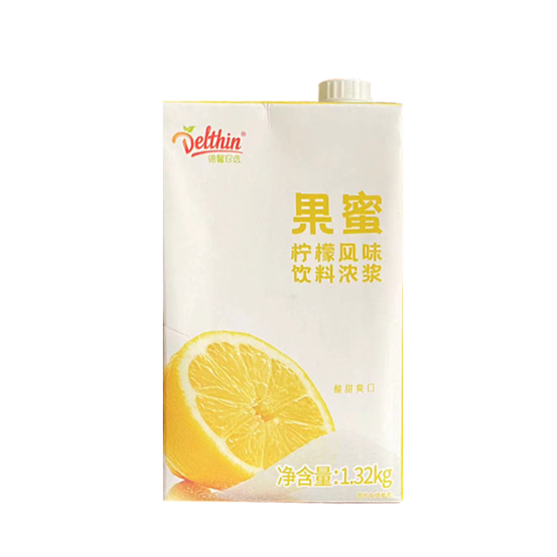 德馨果蜜柠檬水专用糖浆冰鲜柠檬水风味果汁浓浆1.32kg奶茶店专用 - 图3