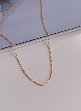 18k金色抽拉万能链女ins小众颈链