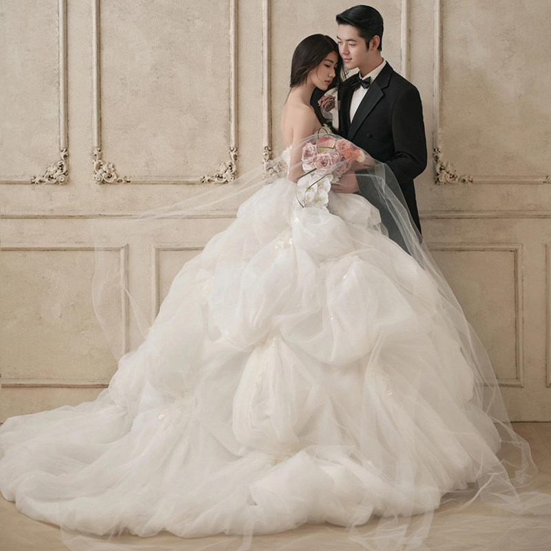 影楼拍照主题服装情侣写真拍照摄影礼服外景旅拍白色梦幻花神婚纱,淘宝优惠券,粉丝福利购,淘宝优惠卷