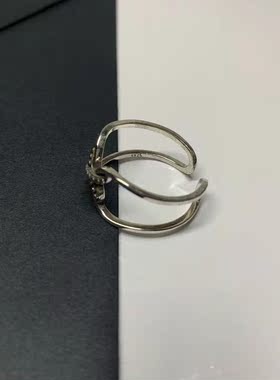 造旧复古戒指s925泰银嘻哈风时尚