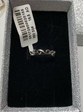 16号银色戒指光亮女戒指围50mm饰品女士指环韩版首饰时尚品牌新品