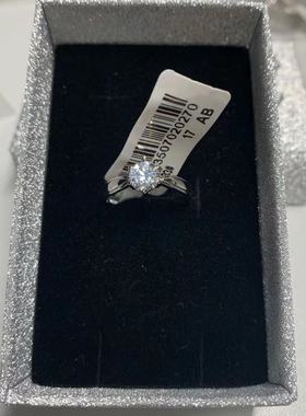 17号白金色皓石高质感女戒新品