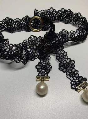 项链皮绳珍珠水晶长短女式时尚