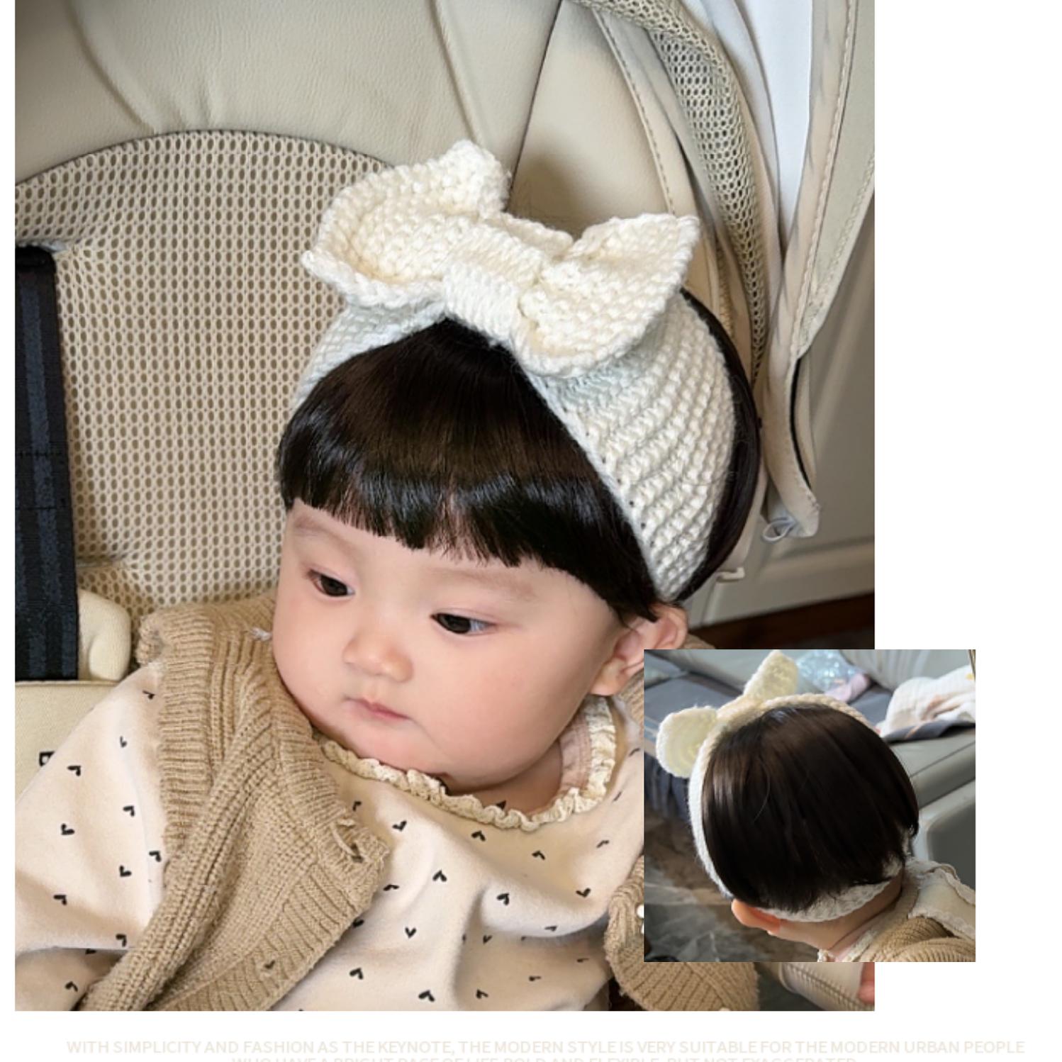 儿童假发婴儿刘海发带男童女小宝宝百搭头饰生日满月摄影发饰头带 - 图1
