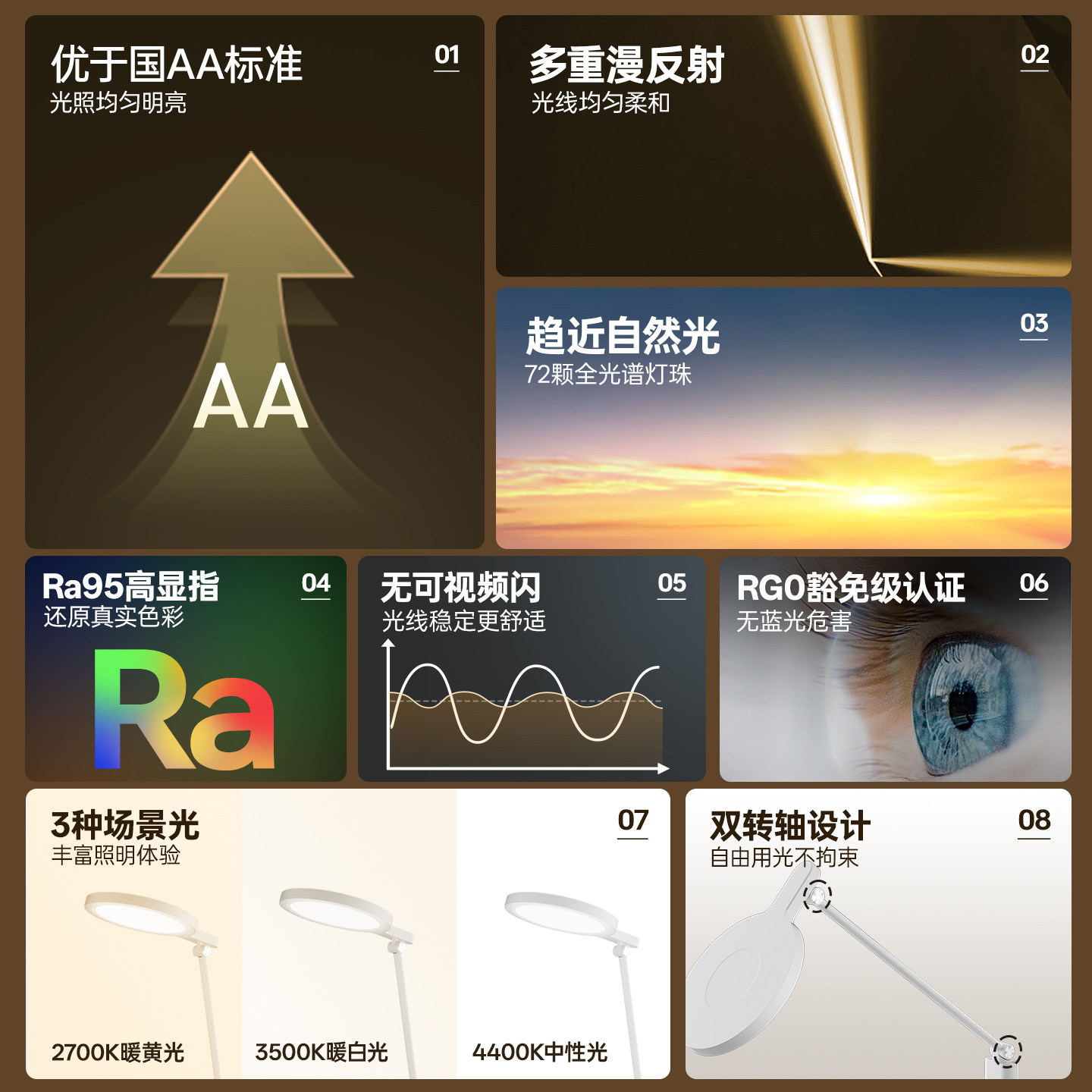 护童儿童护眼灯学习专用台灯学生宿舍灯护眼台灯学习阅读灯圆梦灯