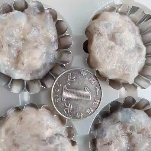 烤肉店专用锡纸烤虾滑新款半成品海鲜手打虾滑圆形锡箔纸烧烤虾仁 - 图2