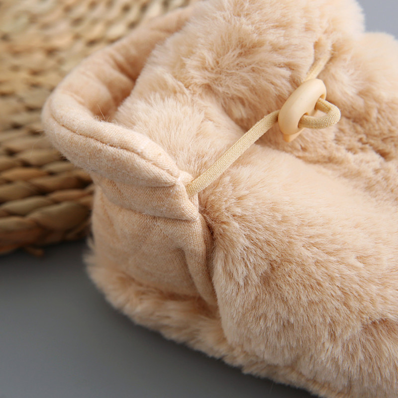 婴儿鞋子0一1岁冬季加绒加厚新生宝宝防掉软底保暖棉鞋不掉毛毛鞋