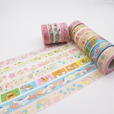 凯蒂猫美乐蒂角落生物史努比米老鼠和纸胶带分割线易贴文具 虎窝淘