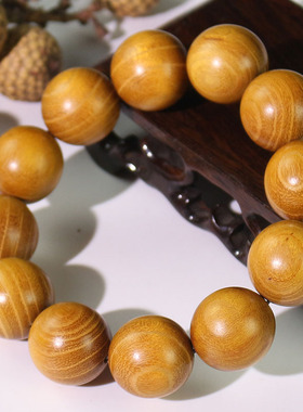厂家批发柘木手串20MM单圈男女情侣手链佛珠饰品黄檀木古风民族风
