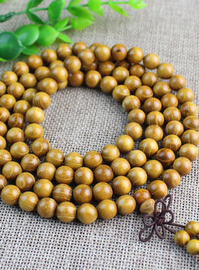 陵固思柘木手串小孔顺纹