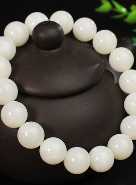 母亲情侣礼品玉化白色手饰手串