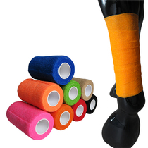 Elastic self-adhesive horse leg bandage 10 cm high 4 5 m long wound care strap can be hand torn with legs and legs tied