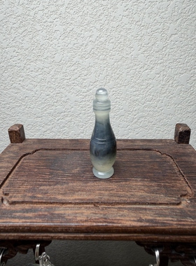 天然岫玉水墨小瓶子手工精雕有吊坠小孔可穿绳