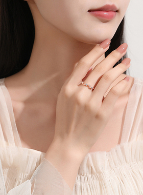 英国 【设计师】Cookie Kiss心形戒指女小清新18K金镶钻开口指环