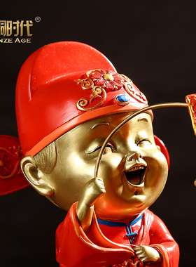 婚庆婚房摆件铜师傅纯铜喜庆装饰