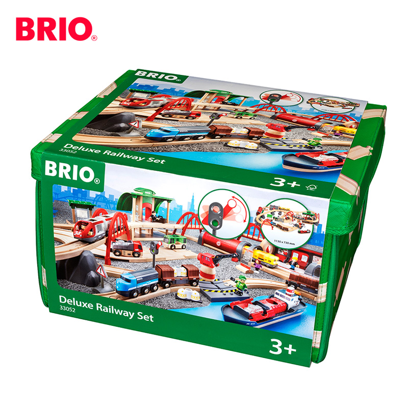 瑞典Brio火车 BRIOWORLD套装系列 木制积木轨道玩具33052 2 - 图0