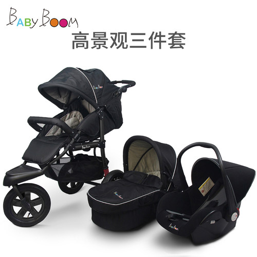 BabyBoom婴儿推车婴儿车宝宝手推车越野高景观轻便可坐躺童车 - 图2
