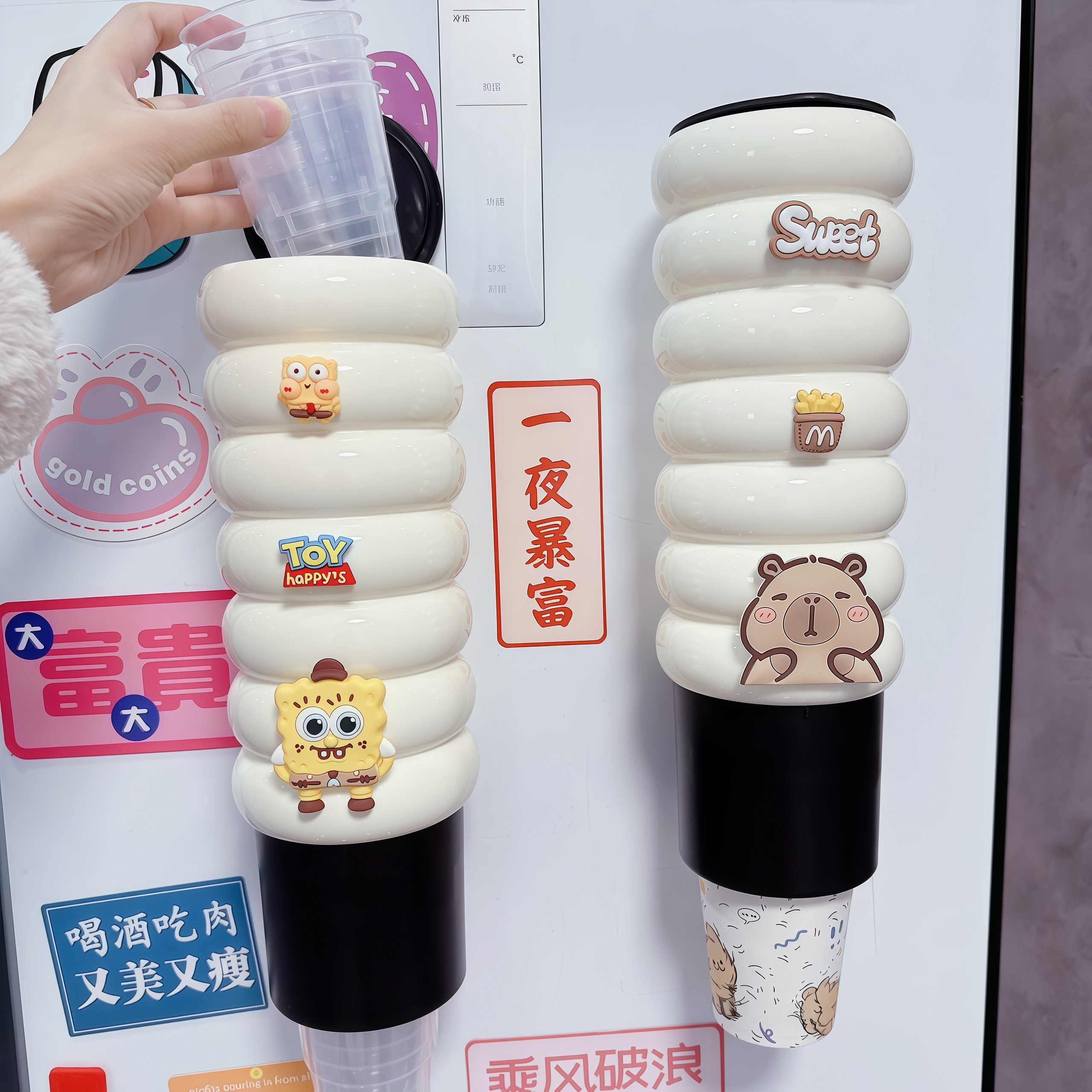 冰箱磁吸取杯器一次性杯子航空杯架壁挂式免打孔收纳纸杯架取杯器,淘宝优惠券,粉丝福利购,淘宝优惠卷