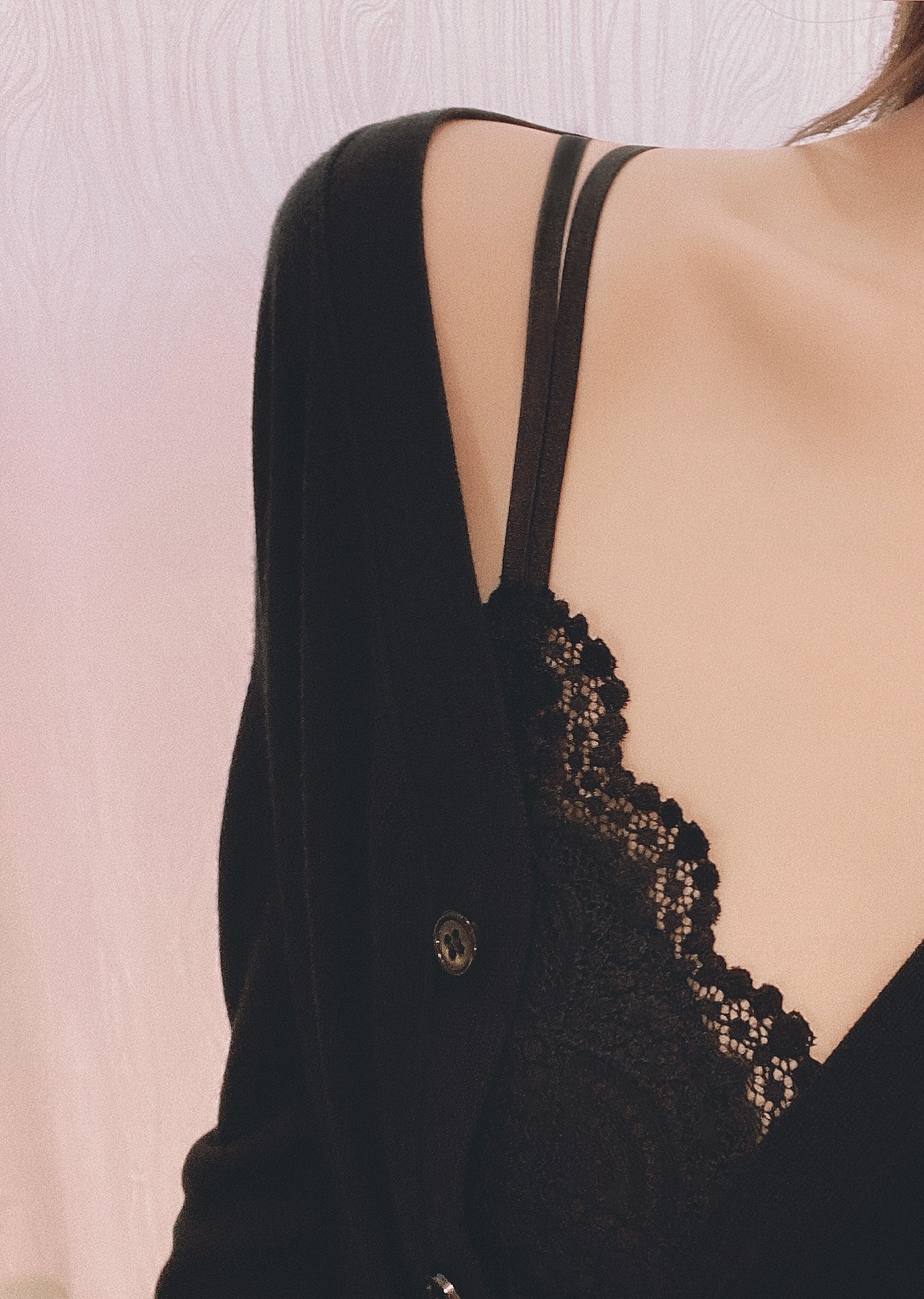 LANGBOOM  法式蕾丝无钢圈一体杯超薄杯聚拢收副乳美背抹胸内衣,淘宝优惠券,粉丝福利购,淘宝优惠卷