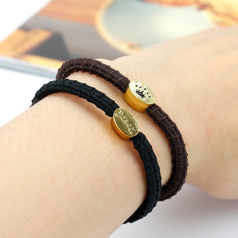 韩国kknekki 耐用打底发绳金扣款橡皮筋 发圈 弹性紧绷头绳 发饰 - 图3