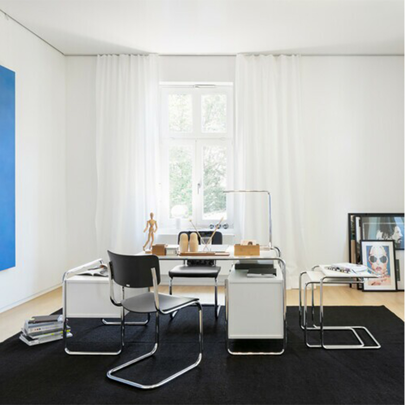 E2全球购正品|德国Thonet S43单人椅 经典轻奢办公椅餐椅休闲椅 - 图1