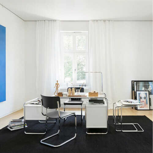 E2全球购正品|德国Thonet S43单人椅 经典轻奢办公椅餐椅休闲椅 - 图1