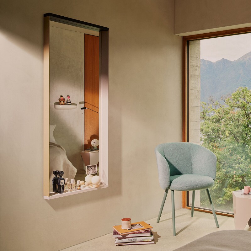 E2正品瑞士vitra Colour Frame Mirrors彩色木框镜穿衣镜子壁挂镜 - 图2