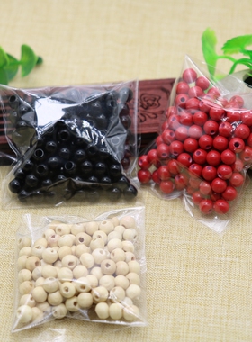 diy朱砂文玩手串黑色珠子包邮