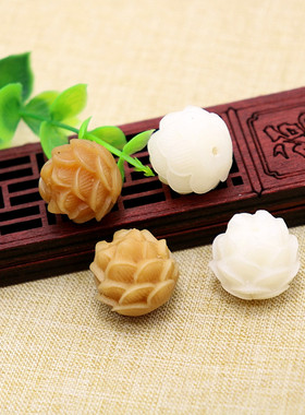 手工diy材料diy编绳白玉五层莲花