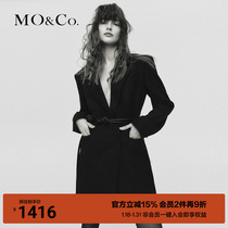 (new Chinese style) MOCO2023 Spring new pint button waist belt design sense suit one-piece dress MBC1DRS019
