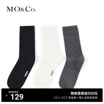 MOCO2023 Autumn New Pint Comfort Breathable Midcylinder Socks Socks MBC3SOK002