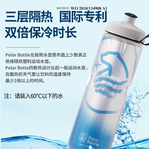 美国polar bottle北极熊骑行水壶山地公路自行车运动保温保冷杯盖 - 图0