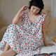 Cranberry pure cotton gauze pajamas casual ມີ suspenders