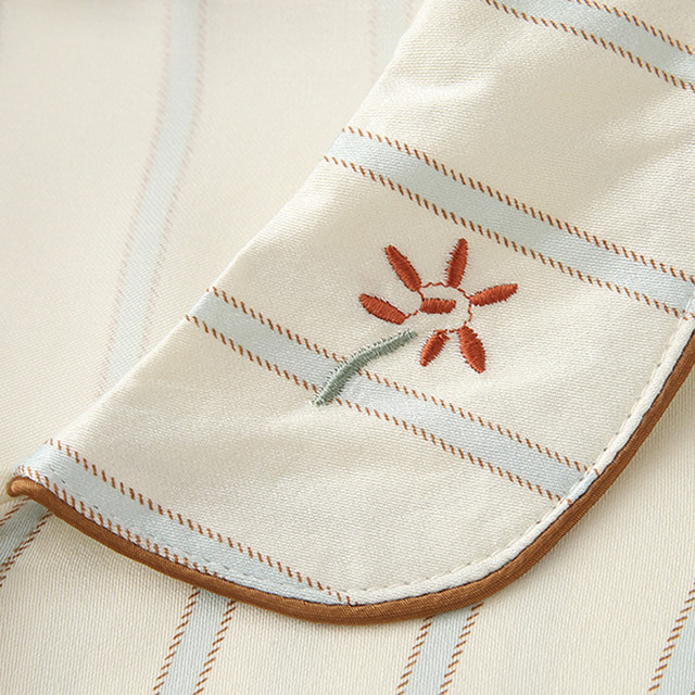 ຊຸດນອນ satin ຄຸນນະພາບສູງ rayon little prince striped ແຂນຍາວ